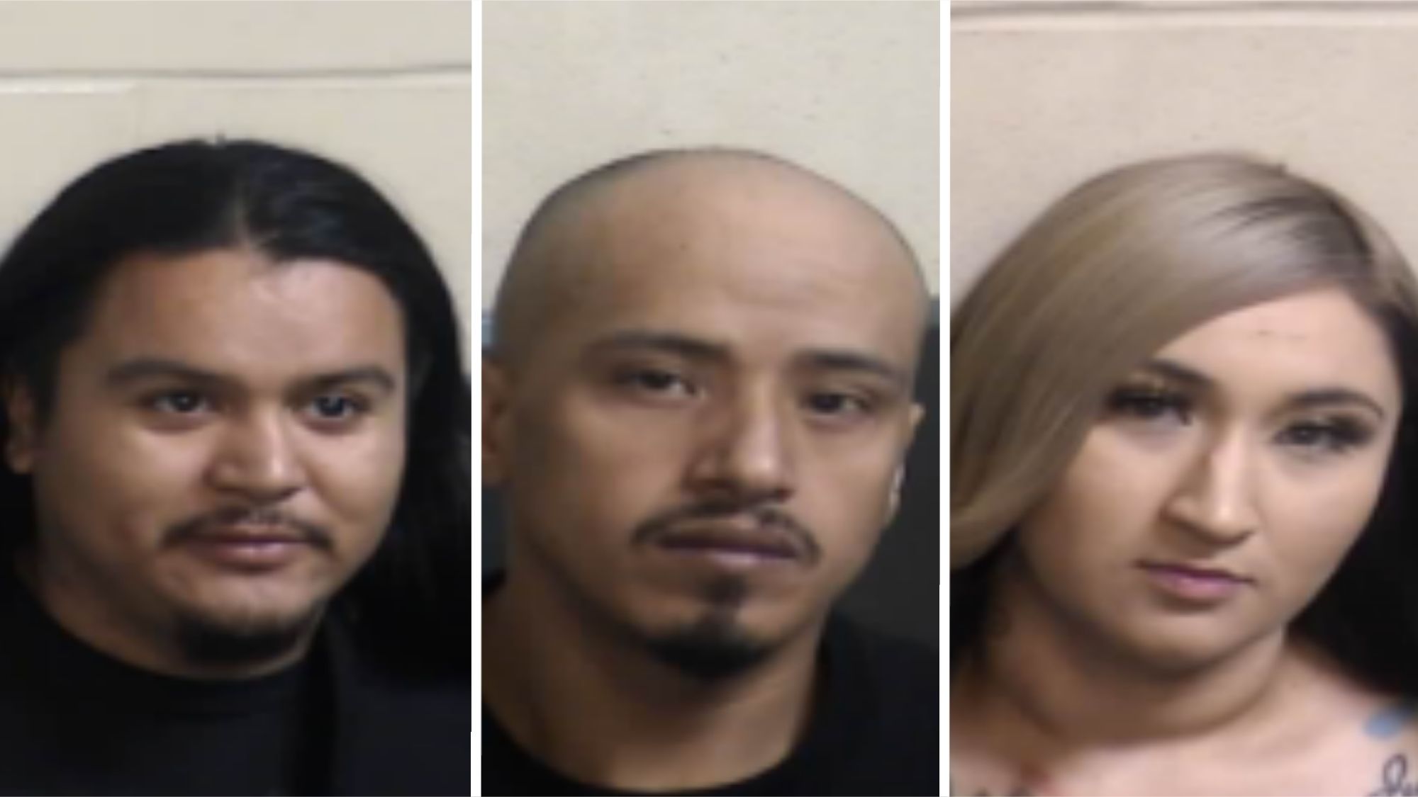 28-year-old Luis Ramirez (left), 34-year-old Ramiro Arevalo (middle) and 31-year-old Sabrina Puentes have been arrested for the stabbing of two in Fresno's Tower District.