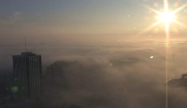 Valley fog trapping pollutants, worsening air quality