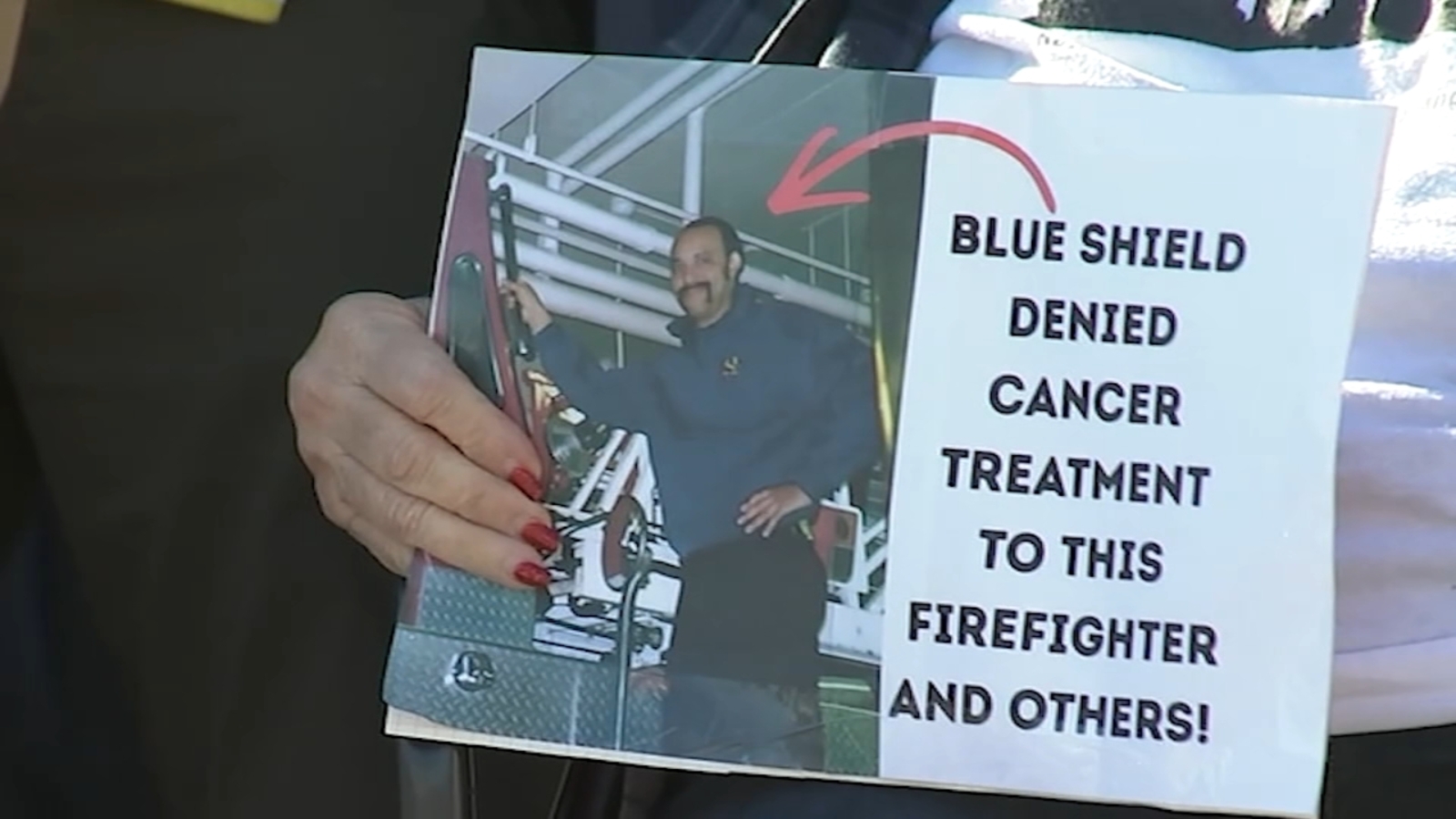 San Francisco firefighters rally for retiree denied cancer treatment by Blue Shield as more patients come forward