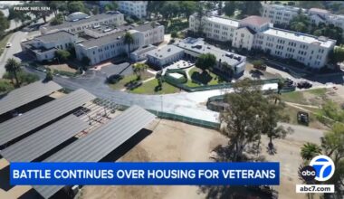 Veterans Affairs, Justice Department tout progress on units for unhoused veterans at West LA campus