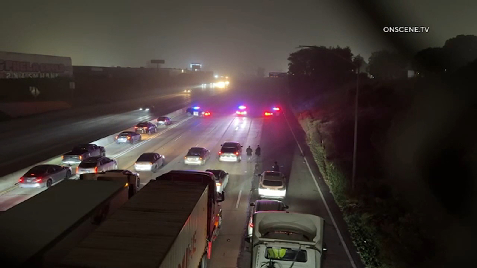 Possible shooting shuts down southbound 405 Freeway in Long Beach