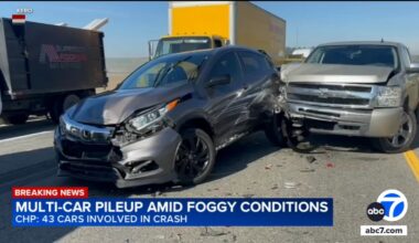 Bakersfield crash: 9 injured after 43-vehicle pileup in dense fog on Highway 58
