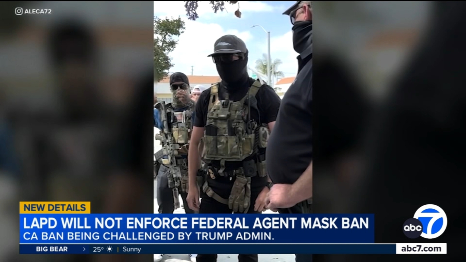 Los Angeles police will not enforce California federal agent mask ban following ICE raids