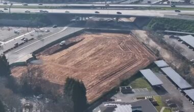 Dual-brand hotel under construction near River Park in Fresno