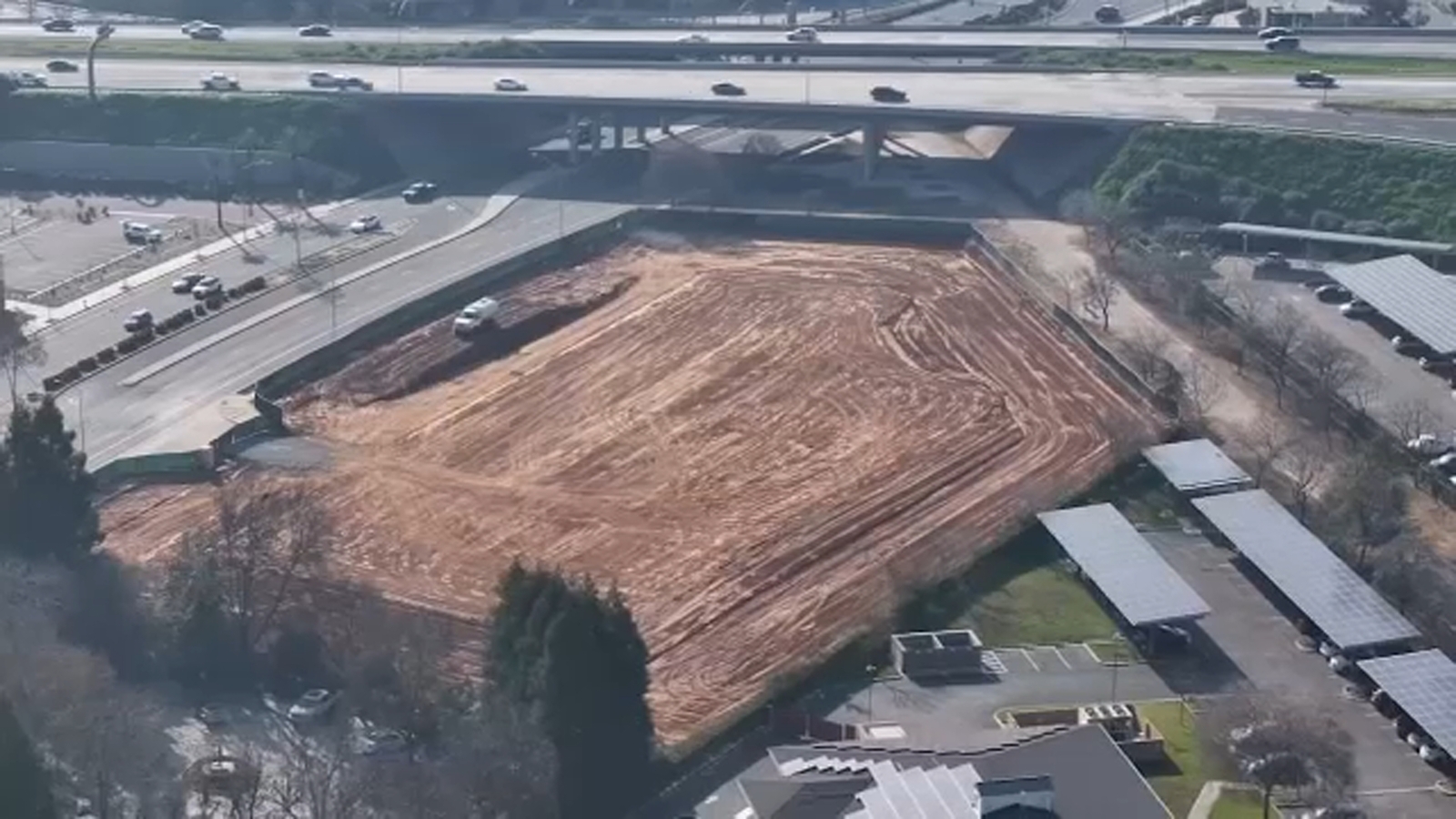 Dual-brand hotel under construction near River Park in Fresno