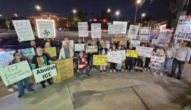 Indivisible CA-45 Maintains Weekly Protest Against ICE and Project 2025