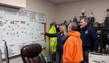 Long Beach city council members Tracey Johnson and Michael Reinhart helped to coordinate snow-clearing procedures.