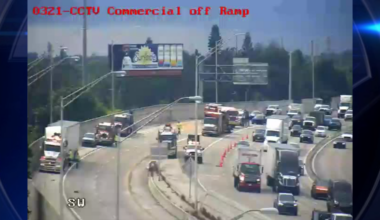 4 hospitalized after multi-vehicle crash on I-95 in Oakland Park; NB off-ramp near Commercial Blvd. reopens - WSVN 7News | Miami News, Weather, Sports