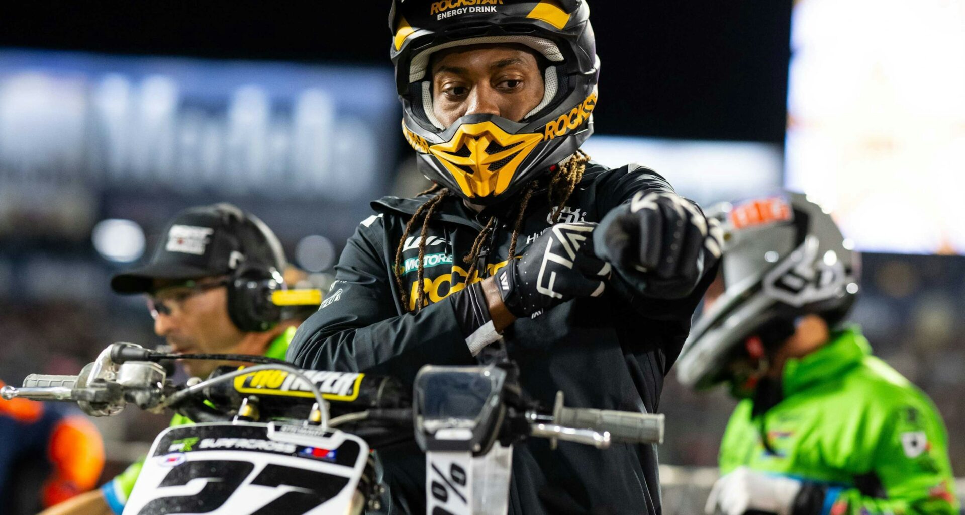 Justin Barcia and Malcolm Stewart Updates After Scary Crash at Start of Anaheim 1 SX Main Event