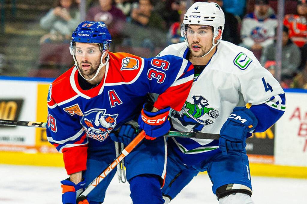 Abbotsford&rsquo;s Jett Woo and Bakersfield&rsquo;s Seth Griffith have been central figures in the Canucks-Condors rivalry over the years.