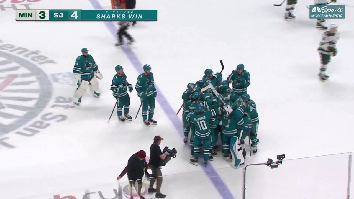 Celebrini, Eklund score in shootout to lift Sharks past Wild – NBC Sports Bay Area & California
