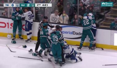 Fight erupts as Sharks defend Macklin Celebrini vs. Lightning – NBC Sports Bay Area & California