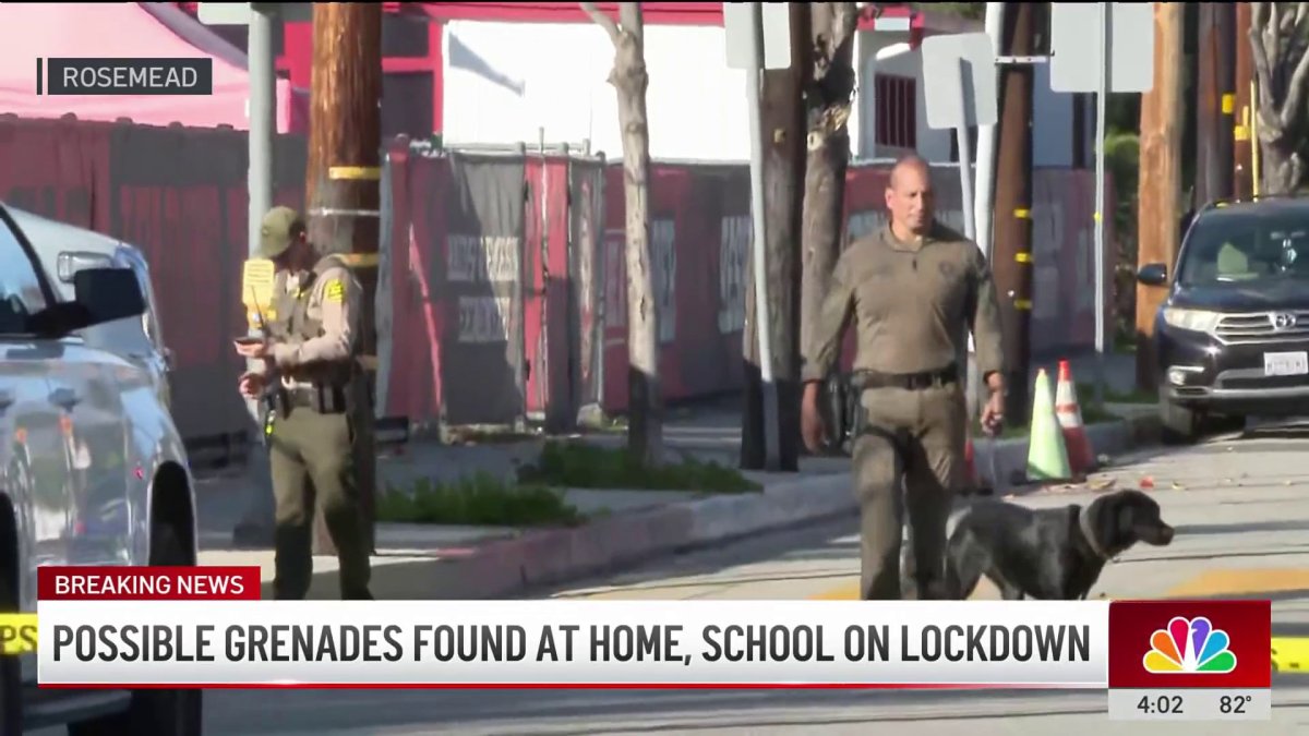 Frantic parents pick up children after possible grenades found in Rosemead – NBC Los Angeles