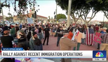 Demonstrators rally in Highland Park against immigration enforcement operations – NBC Los Angeles