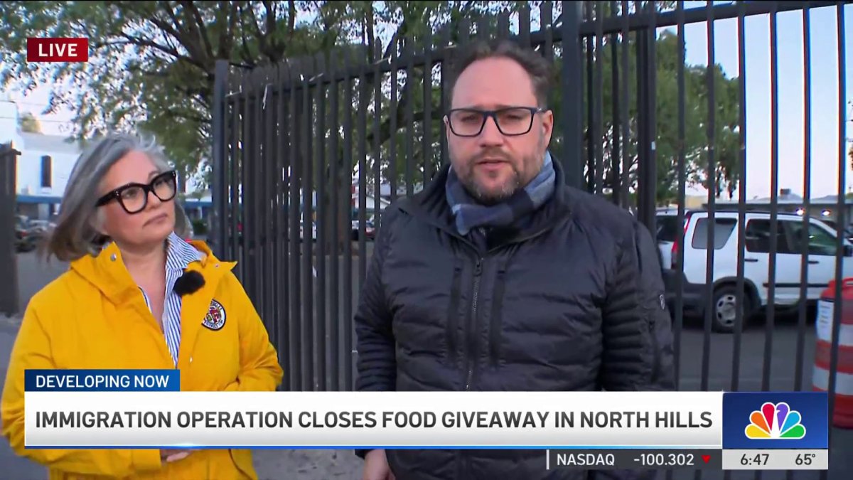 Immigration enforcement operation shuts down food giveaway in North Hills – NBC Los Angeles