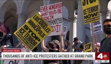 Large crowds gather in downtown LA to protest immigration crackdowns – NBC Los Angeles