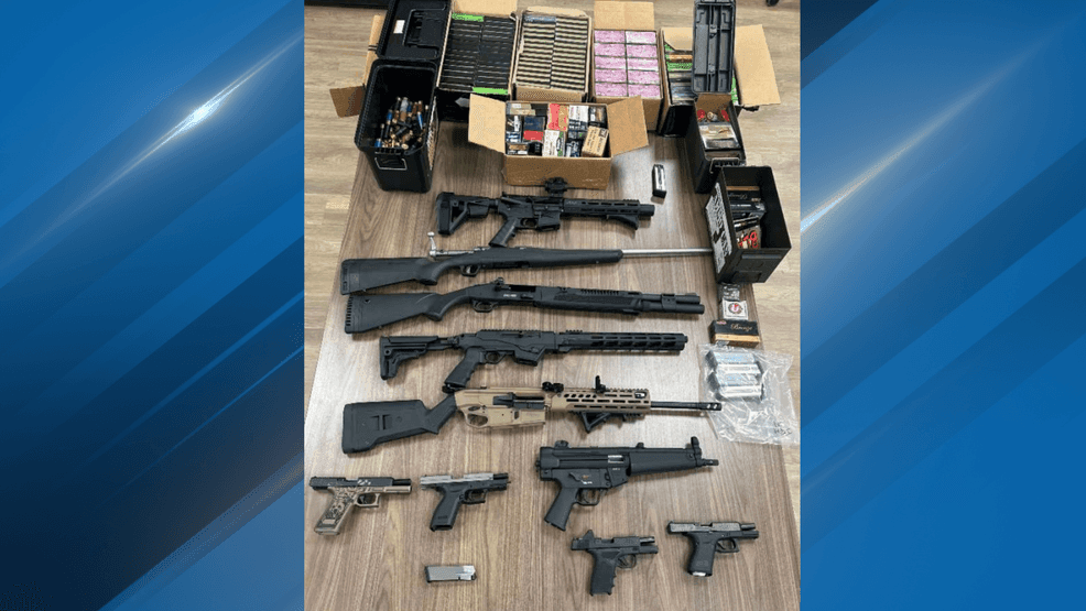 {p}One person was arrested after a probation home call resulted in  officers allegedly finding 10 guns and ammunition. PHOTO: Kern County Probation Dept.{/p}