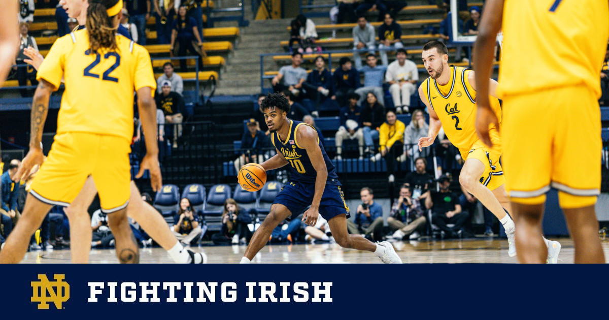 Irish Finish 1-1 in California Swing With 71-72 Loss against Cal – Notre Dame Fighting Irish – Official Athletics Website