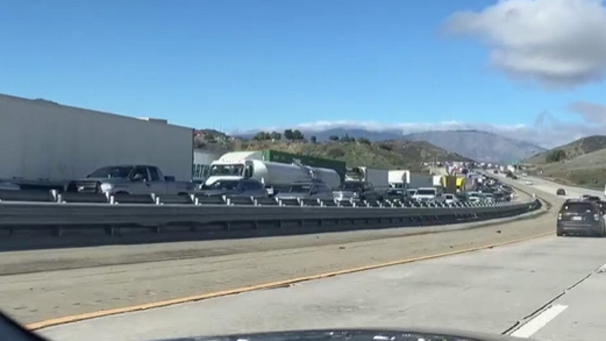 Big rig crash closes part of 5 Freeway in northern LA County – NBC Los Angeles