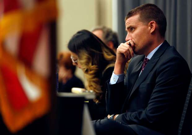 State Sen. Mike McGuire listens to panel speakers during a hearing for the California Senate and Assembly Select Committee on Wine at Sonoma State University in Rohnert Park, California on Tuesday, Nov. 3, 2015. (Alvin Jornada / The Press Democrat)