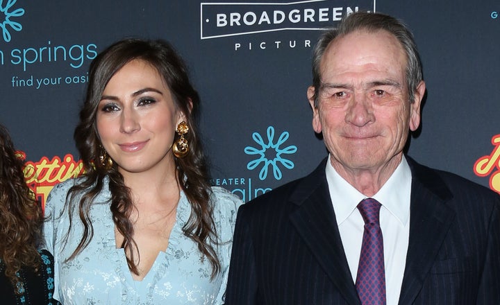 Actor Tommy Lee Jones and his daughter Victoria Jones attend the premiere of "Just Getting Started" in Hollywood on Dec. 7, 2017.