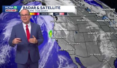 Rain moving across Northern California followed by more fog