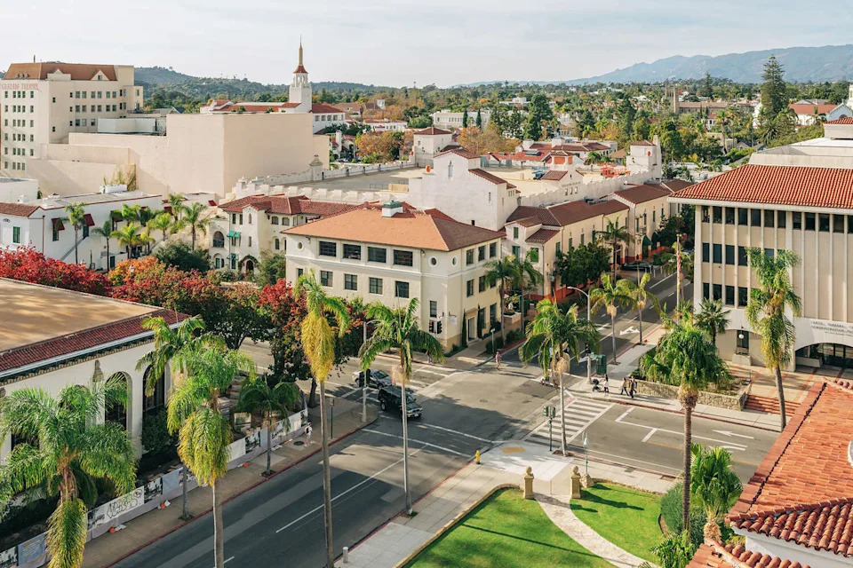 An aerial view of downtown Santa Barbara, Calif. (Getty Images)