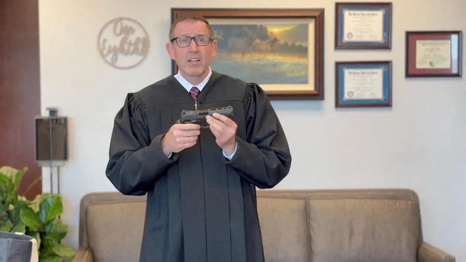 U.S. Circuit Judge Lawrence VanDyke speaks in a video