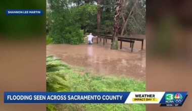 Heavy rain causes flooding and road closures in Sacramento