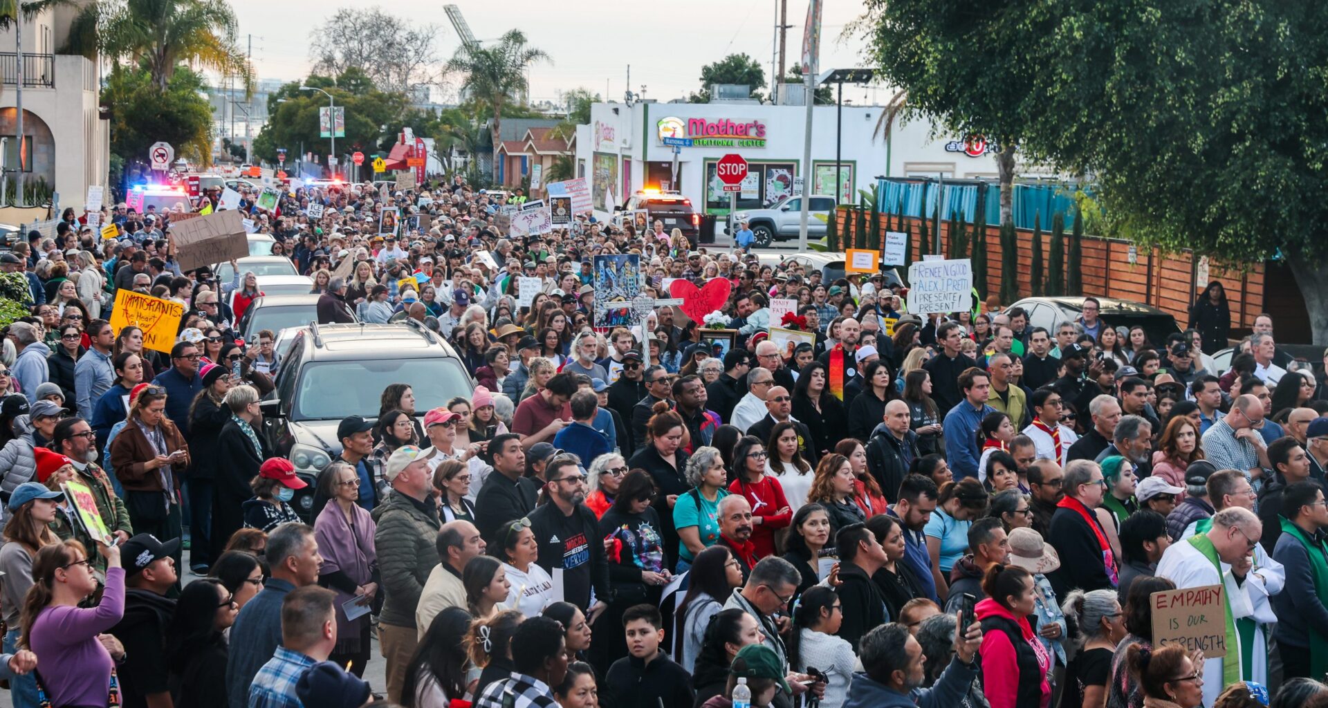 Thousands of San Diegans join marches to support Minneapolis