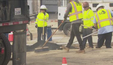 Sinkhole repairs continue in San Diego’s Morena neighborhood, drivers and businesses still impacted