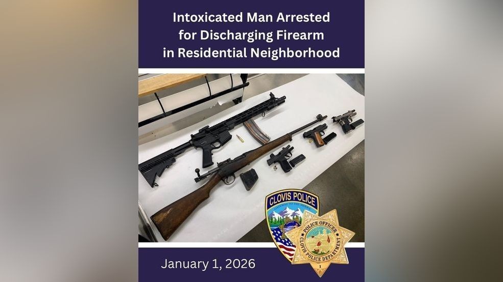 Intoxicated man arrested after firing rifle in Clovis neighborhood (Photo: CPD)