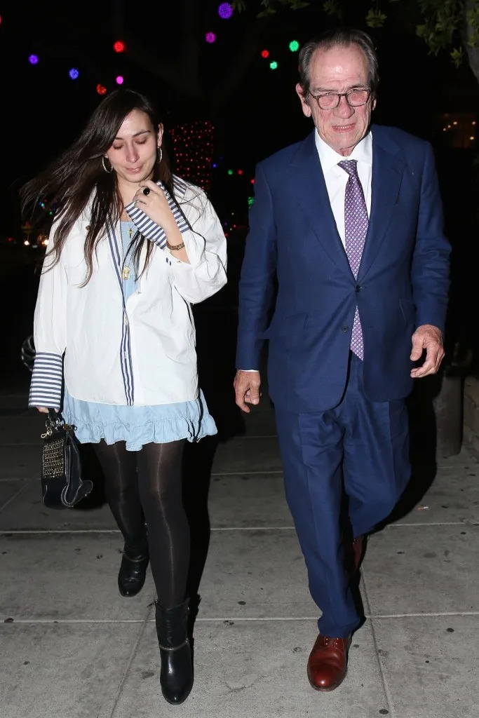 Actor Tommy Lee Jones and his daughter Victoria Jones were seen arriving together for a dinner outing in Beverly Hills in December 2018. Byrdman / BACKGRID