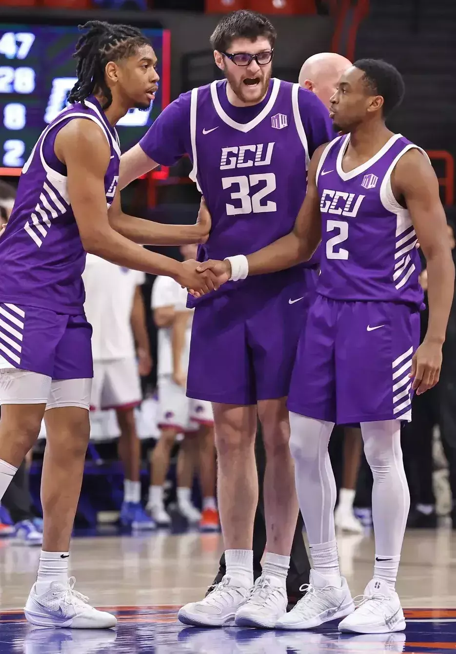 Boise, ID  Jan. 7, 2026:  The Lopes earn a 75-58 win over Boise State at ExtraMile Arena in Boise, ID. David Kadlubowski/GCU 