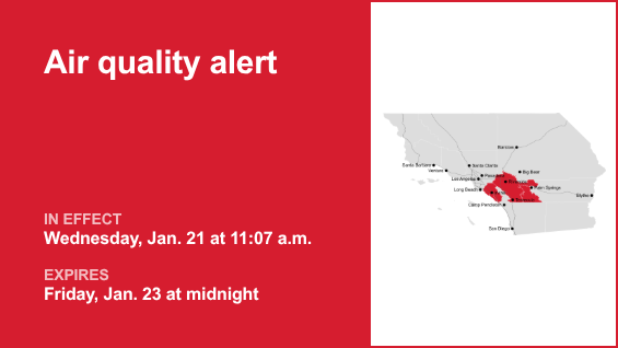 Air quality alert issued for Orange County until early Friday – Orange County Register