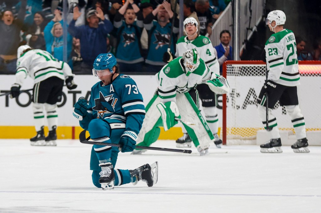 Macklin Celebrini, Tyler Toffoli lead San Jose Sharks past Dallas Stars