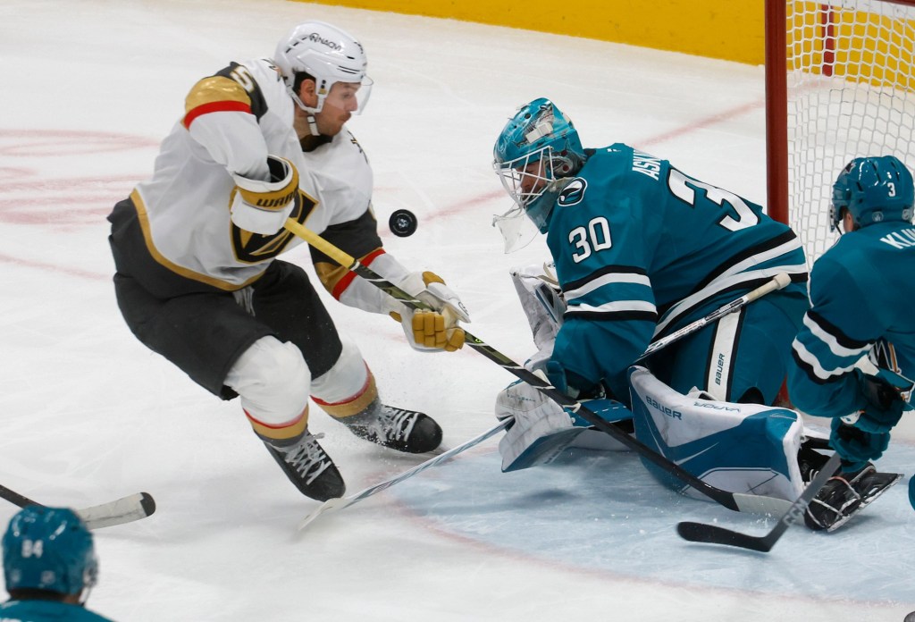 San Jose Sharks, Macklin Celebrini trail early in loss to Golden Knights