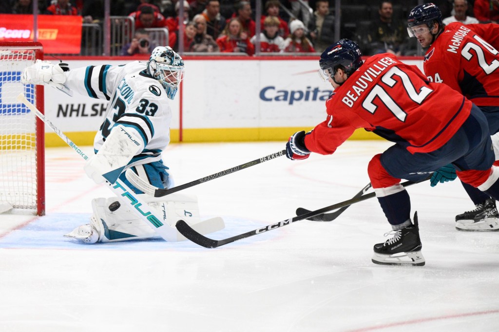 San Jose Sharks, Macklin Celebrini earn win over Washington Capitals