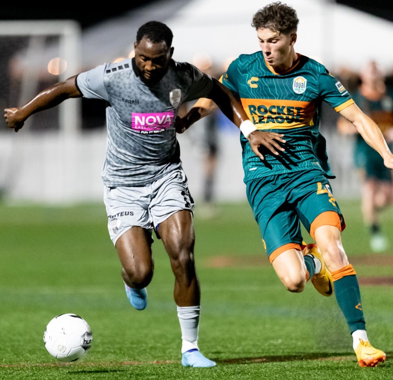 San Diego soccer could get an annual city rivalry, like in this photo of Albion San Diego playing San Diego Loyal in 2022