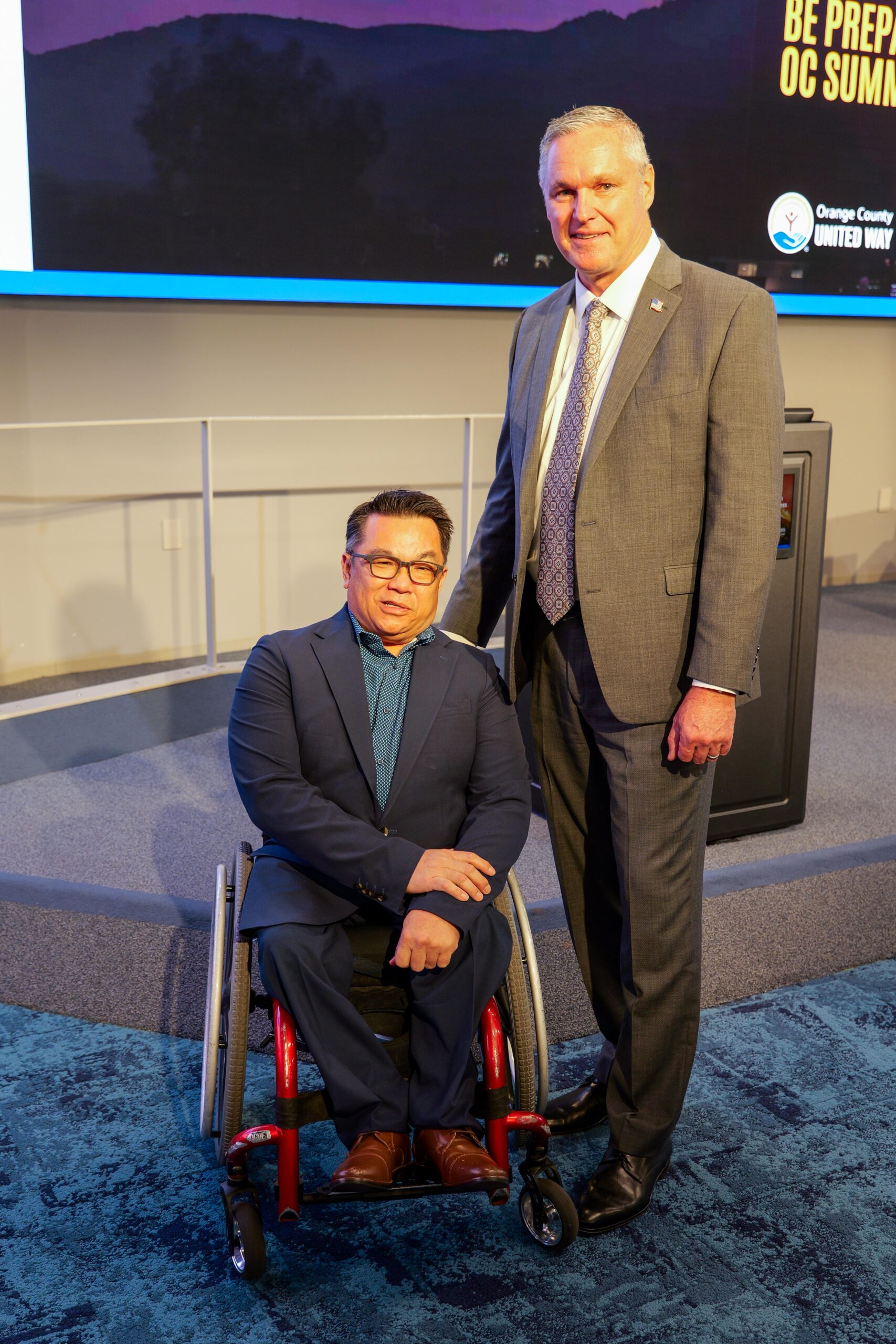 County Superintendent Dr. Stefan Bean and Orange County Sheriff Don Barnes together at the Be Prepared OC Summit.