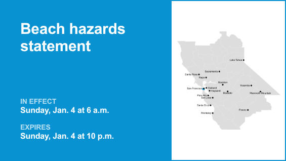 Beach hazards statement active for San Francisco County Sunday – East Bay Times