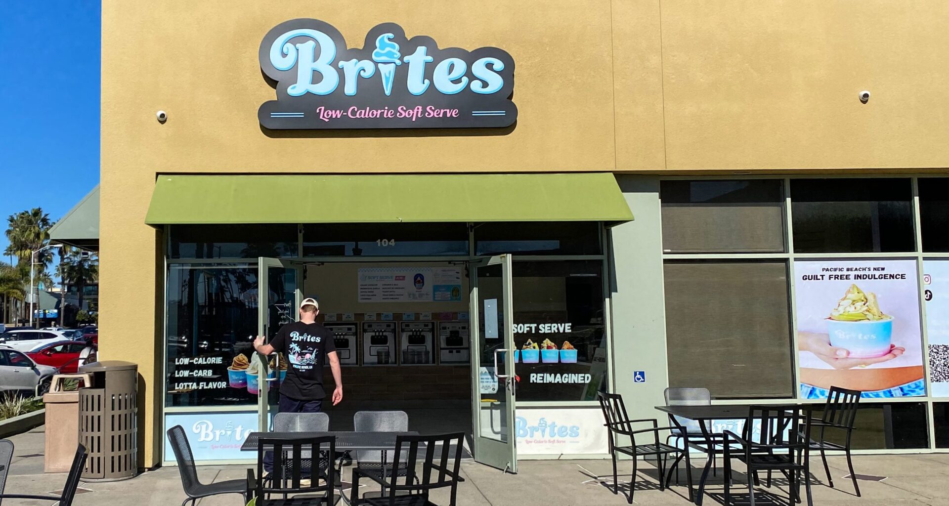 Low-calorie and vegan soft serve available at Brites in Pacific Beach