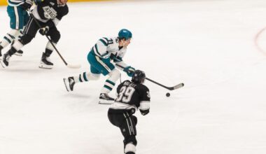Celebrini Ties Game Late With Highlight-Reel Strike, Sharks Win 4-3 in OT