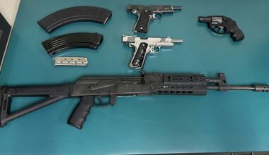 Cliserio Urias, 19, was arrested, Wednesday Jan. 14, 2026, in Lamont, California, after deputies recovered multiple firearms. (Kern County
