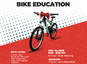 City of La Mesa holding bike education webinar on Jan. 15 