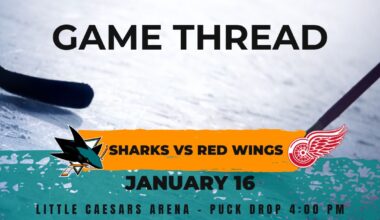 Sharks at Red Wings game 47: Lines, game thread and how to watch