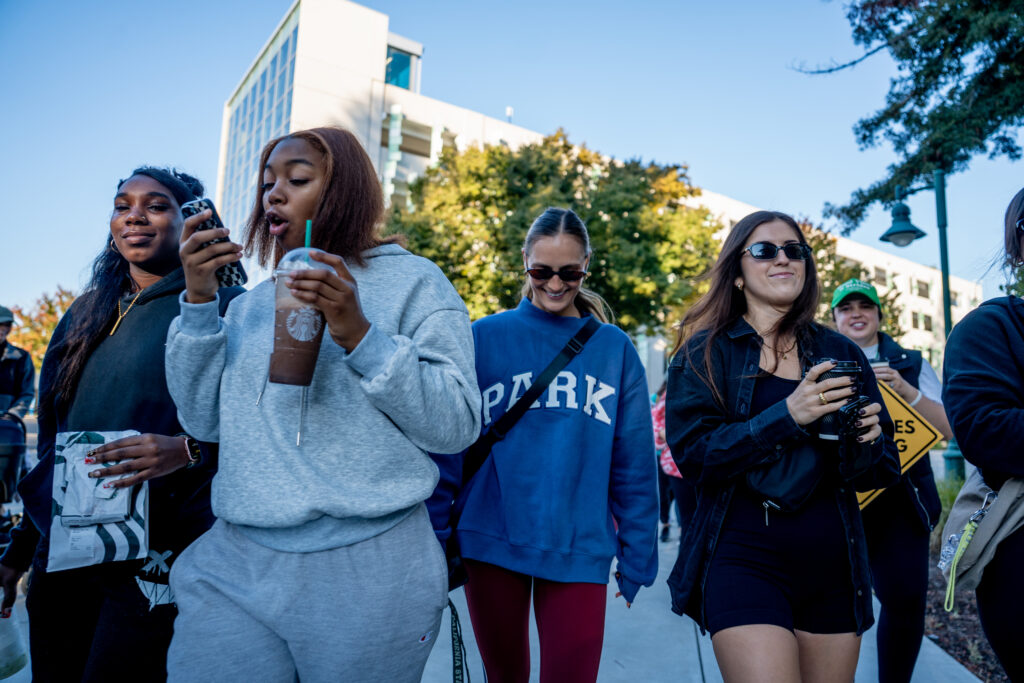 Good Vibes and Strides club walking on Oct. 18. in Sacramento.