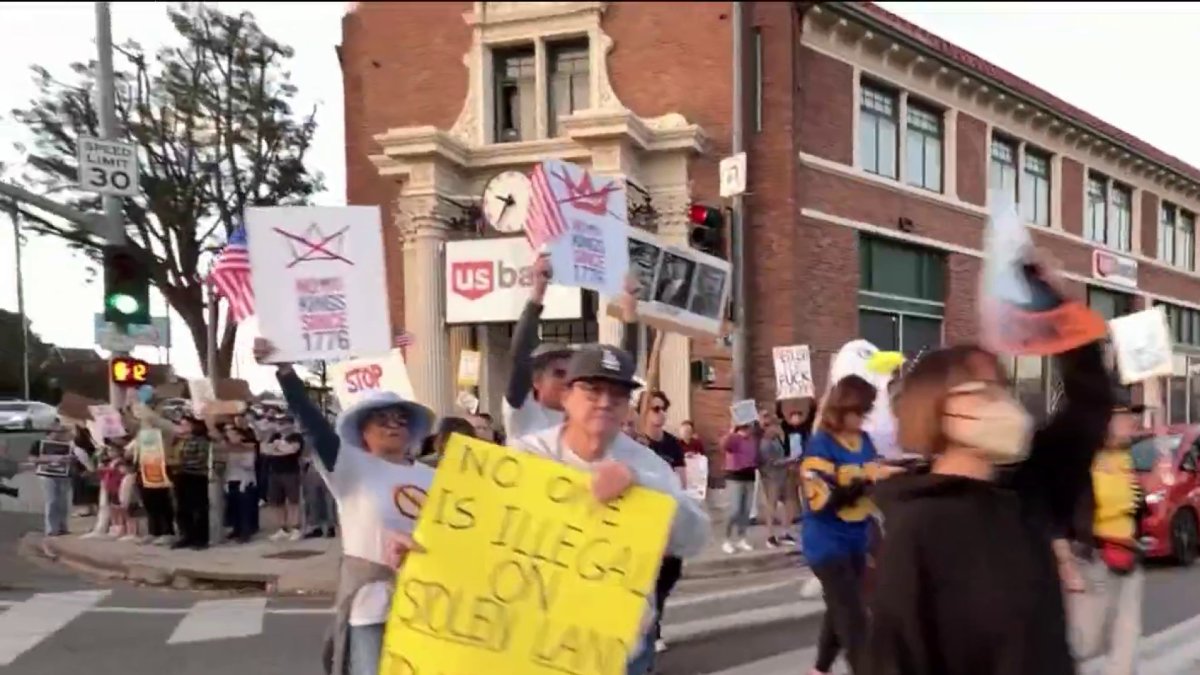 Demonstrators rally in Highland Park against immigration enforcement operations – NBC Los Angeles