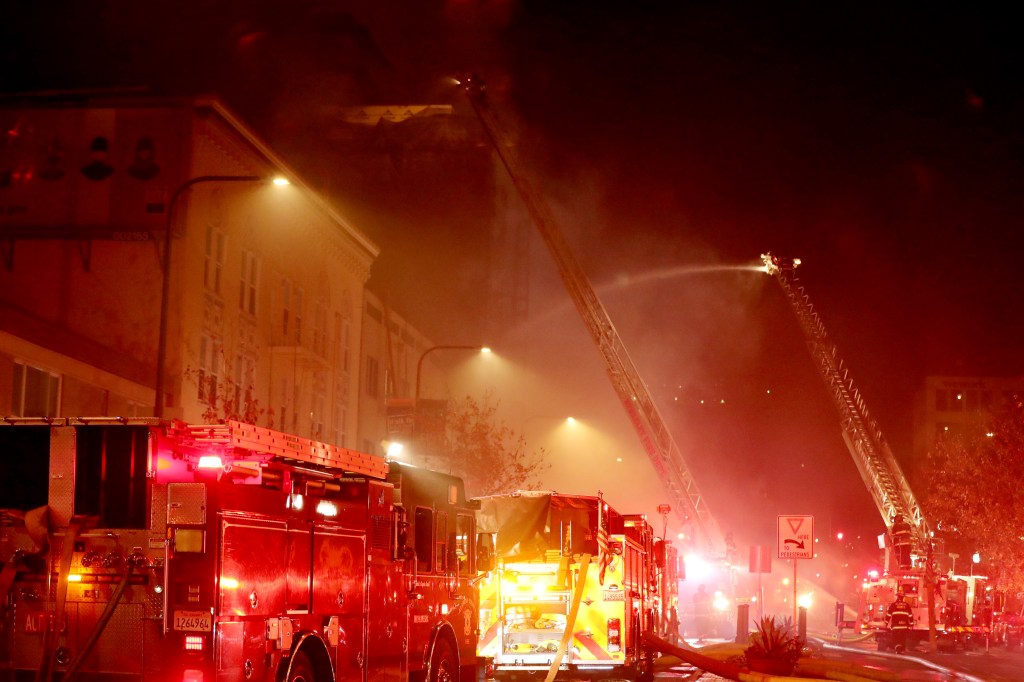 Two-alarm fire at warehouse extinguished