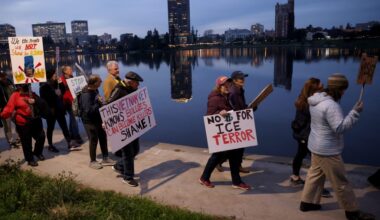 Nearly 1,000 attend 'ICE out' protest at Oakland's Lake Merritt to protest the Trump administration's policies